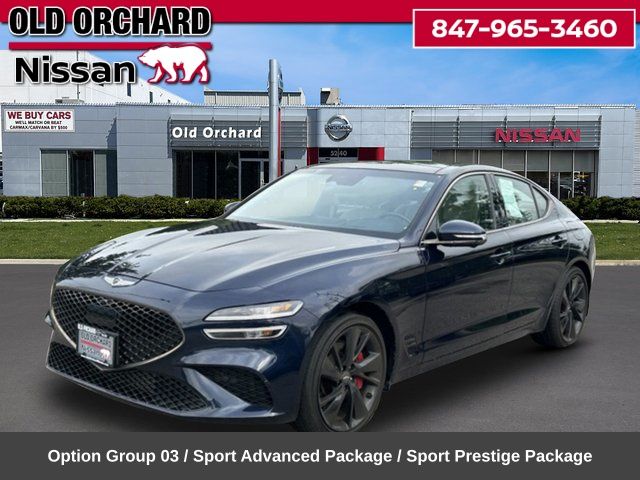 Capri Blue 2023 Genesis G70 Sedan Rear-Wheel Drive 8-Speed Automatic