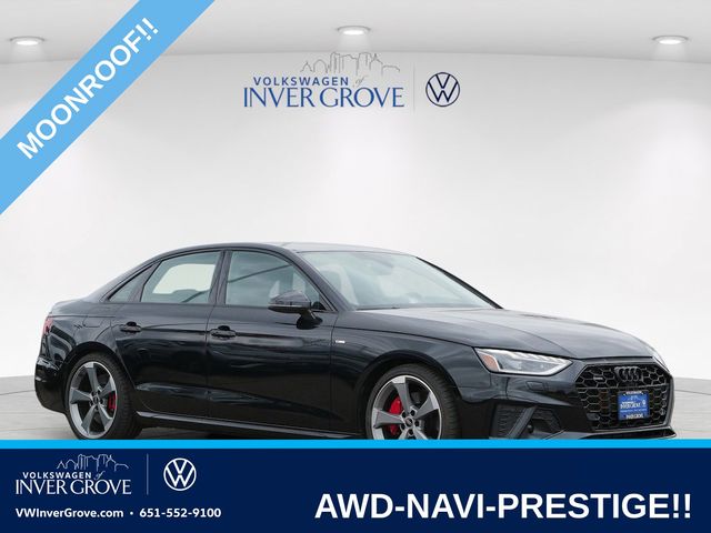 Black Metallic 2024 Audi A4 Sedan All-Wheel Drive 7-Speed Automatic