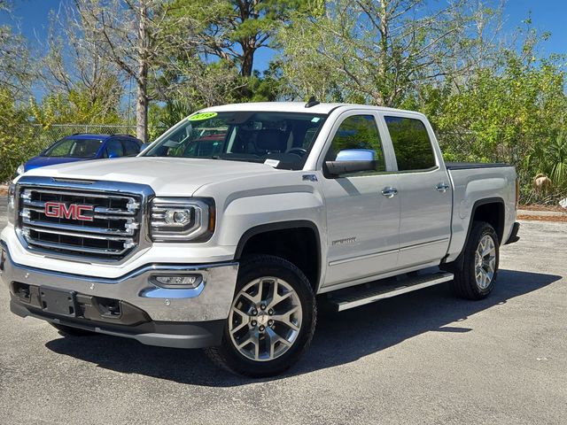 White Frost Tricoat 2018 GMC Sierra 1500 SLT Crew Cab 4WD Pickup Truck Four-Wheel Drive 8-Speed Automatic Overdrive