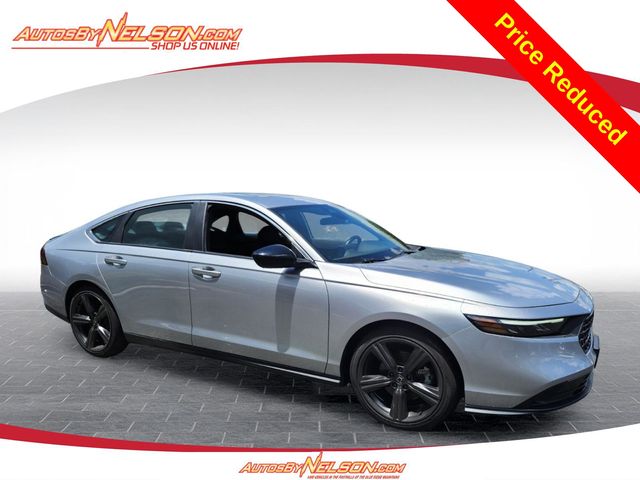 Silver 2024 Honda Accord Hybrid Sedan Front-Wheel Drive Continuously Variable Transmission