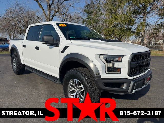 Oxford White 2018 Ford F-150 Raptor SuperCrew 4WD Pickup Truck Four-Wheel Drive Automatic