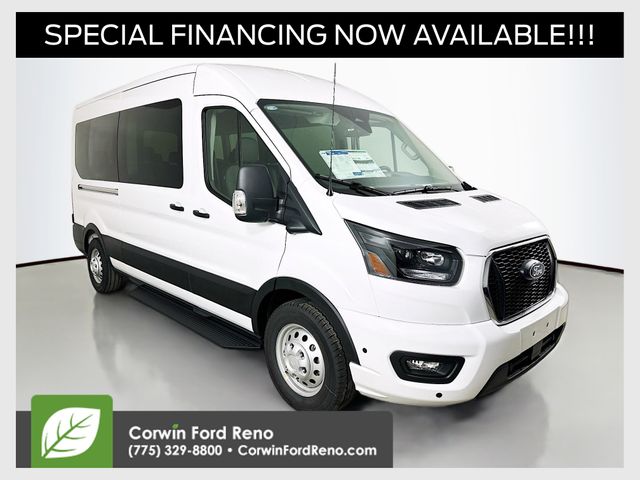 Oxford White 2026 Ford Transit Passenger 350 XLT Medium Roof LB AWD Van All-Wheel Drive