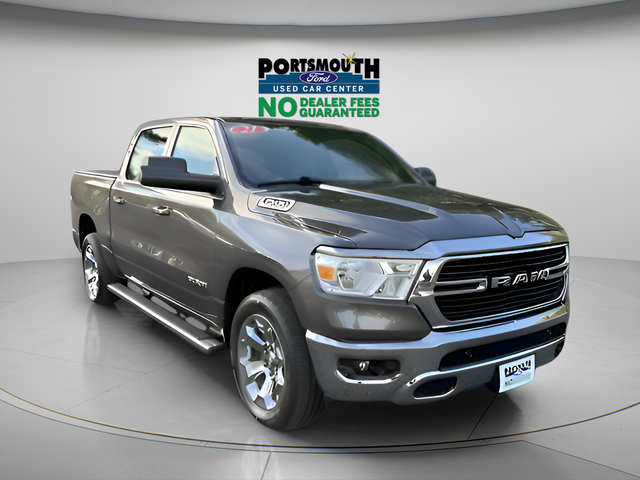 Gray (Granite Crystal Metallic Clearcoat) 2021 RAM 1500 Big Horn Crew Cab 4WD Pickup Truck Four-Wheel Drive 8-Speed Automatic