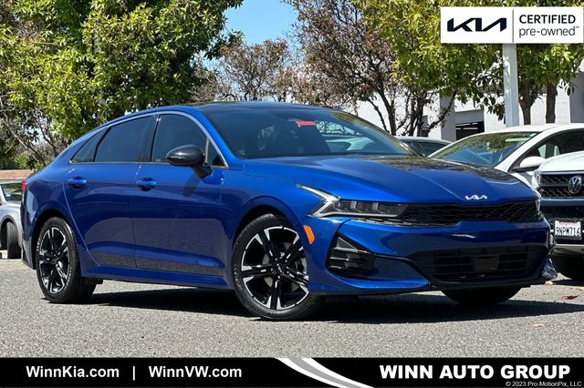 Sapphire Blue 2022 Kia K5 Sedan Front-Wheel Drive 8-Speed Automatic