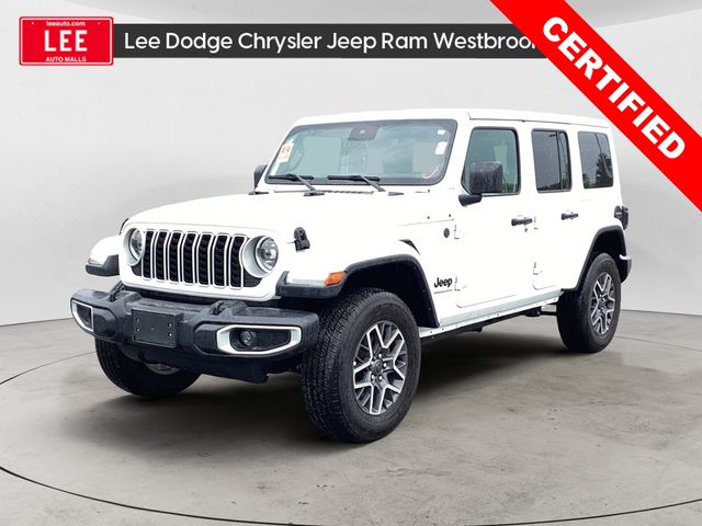Bright White Clearcoat 2025 Jeep Wrangler Sahara 4-Door 4WD SUV / Crossover Four-Wheel Drive 8-Speed Automatic