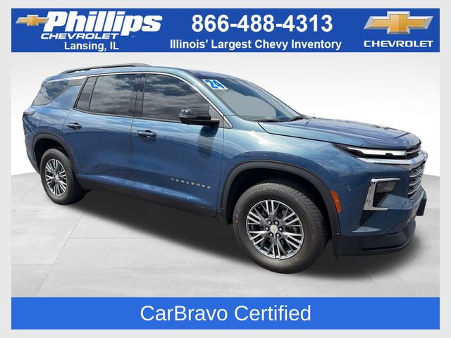 Lakeshore Blue Metallic 2024 Chevrolet Traverse SUV / Crossover Front-Wheel Drive 8-Speed Automatic