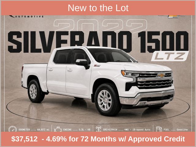 Summit White 2022 Chevrolet Silverado 1500 Pickup Truck Four-Wheel Drive Automatic