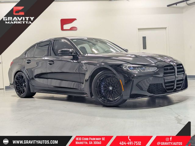 Black Sapphire Metallic 2021 BMW M3 Sedan Rear-Wheel Drive 6-Speed Manual