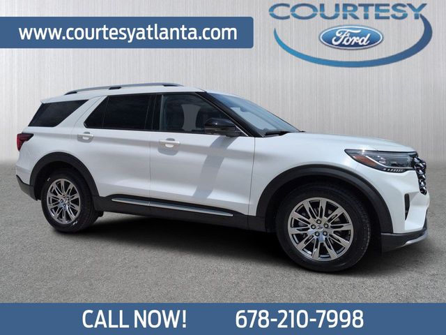 Star White Metallic Tri-Coat 2025 Ford Explorer SUV / Crossover Rear-Wheel Drive Automatic