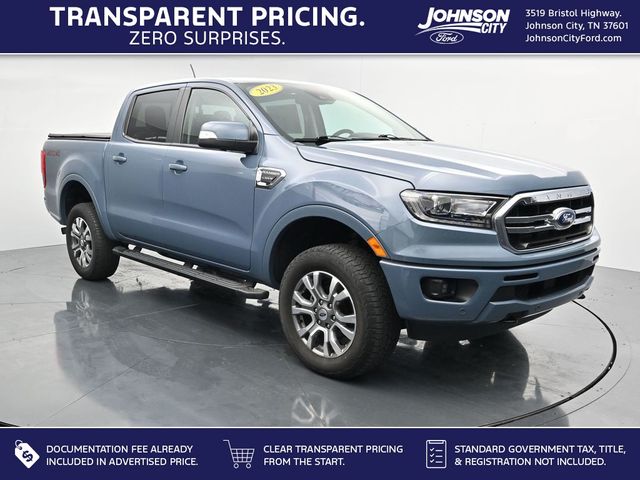 Blue (Azure Gray Metallic) 2023 Ford Ranger Pickup Truck Four-Wheel Drive Automatic