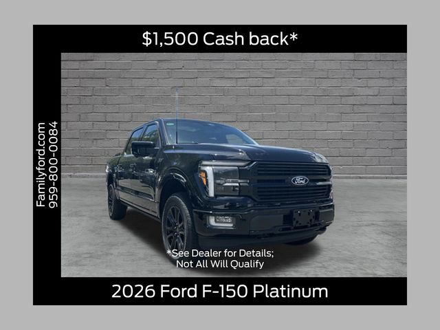 Agate Black Metallic 2026 Ford F-150 Pickup Truck Four-Wheel Drive Automatic