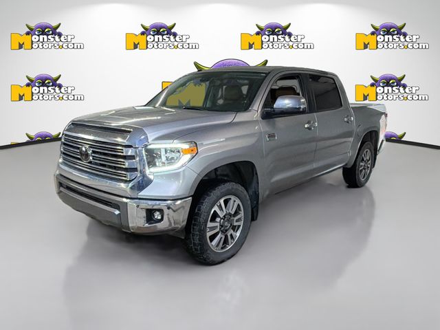 Silver 2018 Toyota Tundra Platinum CrewMax 5.7L 4WD Pickup Truck Four-Wheel Drive 6-Speed Automatic Overdrive