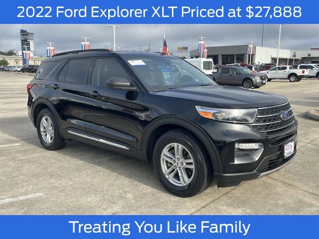 Black Metallic 2022 Ford Explorer XLT RWD SUV / Crossover Rear-Wheel Drive Automatic