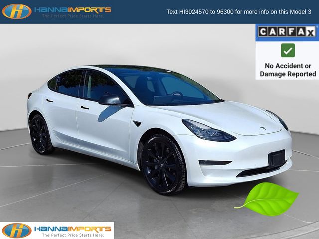 White 2019 Tesla Model 3 Sedan Rear-Wheel Drive 1-Speed Automatic