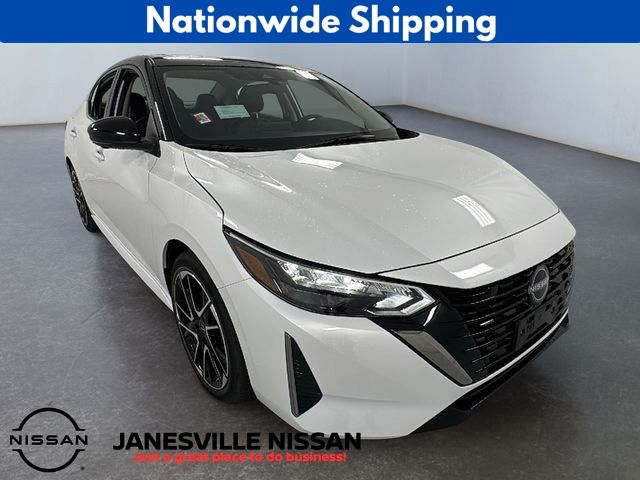 Aspen White/Super Black 2025 Nissan Sentra SR FWD Sedan Front-Wheel Drive Continuously Variable Transmission