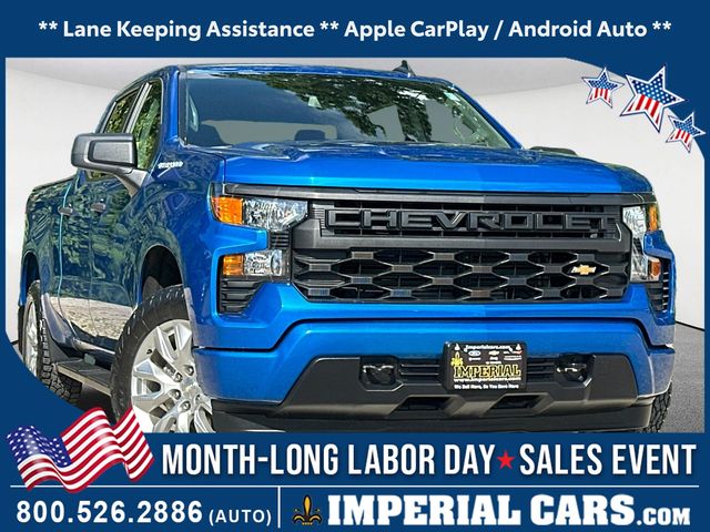 Glacier Blue Metallic 2024 Chevrolet Silverado 1500 Pickup Truck Four-Wheel Drive 8-Speed Automatic