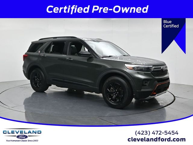 Green Metallic 2023 Ford Explorer SUV / Crossover All-Wheel Drive Automatic