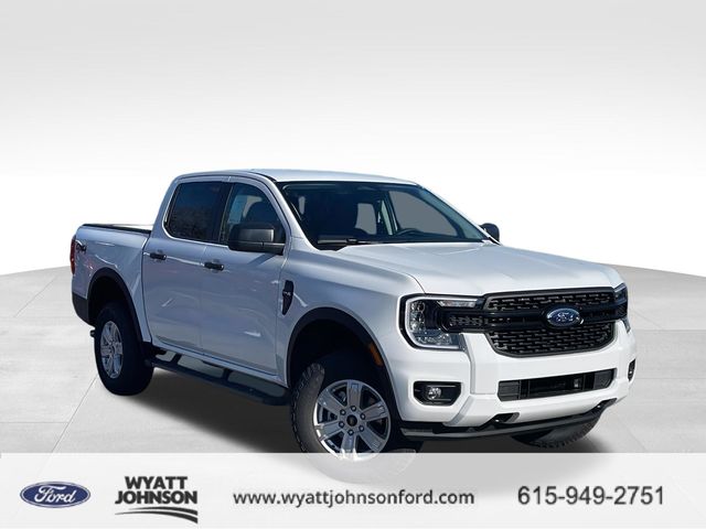 Oxford White 2025 Ford Ranger XL SuperCrew 4WD Pickup Truck Four-Wheel Drive Automatic
