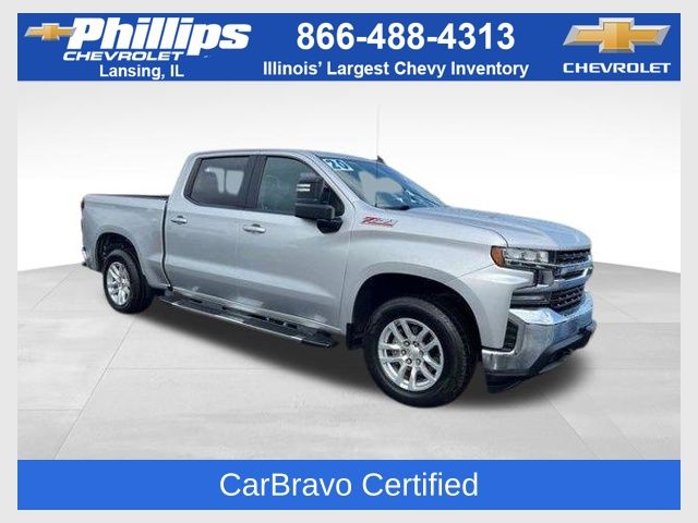 Silver Ice Metallic 2020 Chevrolet Silverado 1500 LT Crew Cab 4WD Pickup Truck Four-Wheel Drive 8-Speed Automatic