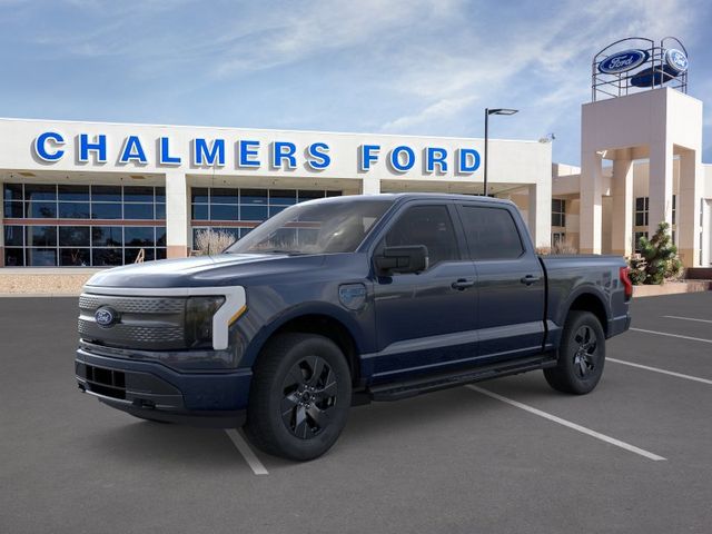 Antimatter Blue Metallic 2025 Ford F-150 Lightning Flash SuperCrew AWD Pickup Truck All-Wheel Drive Automatic