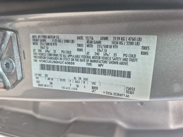 Used 2017 Ford Escape Titanium 4D Sport Utility