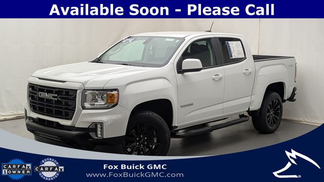 Summit White 2022 GMC Canyon Elevation Crew Cab 4WD Pickup Truck Four-Wheel Drive 8-Speed Automatic