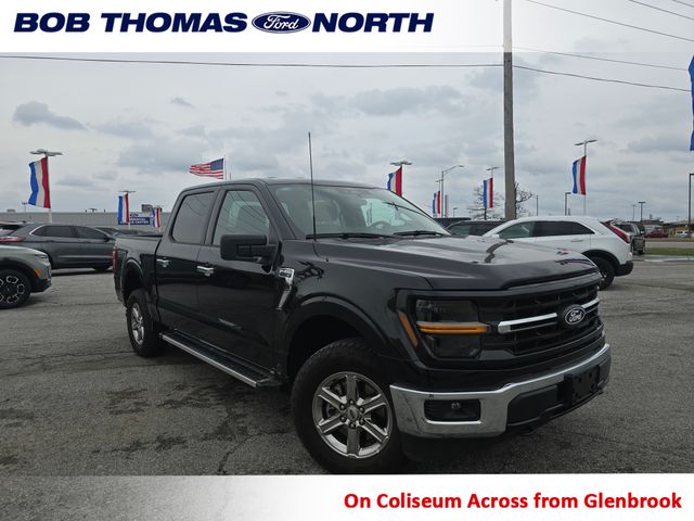 Black Metallic 2025 Ford F-150 XLT SuperCrew 4WD Pickup Truck Four-Wheel Drive Automatic