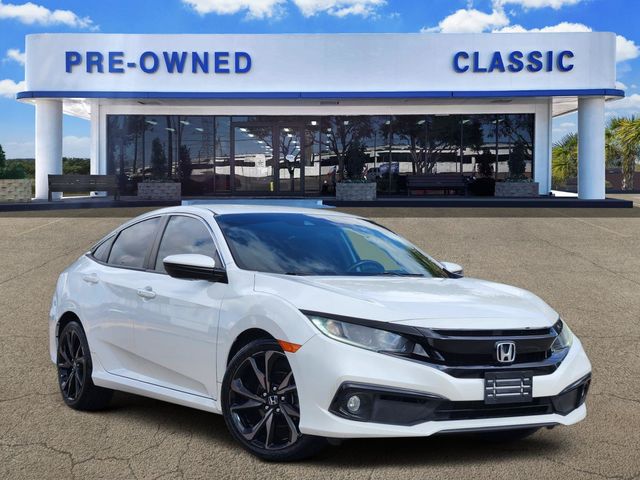 2020 Honda Civic Sport White at Emmons Autoplex