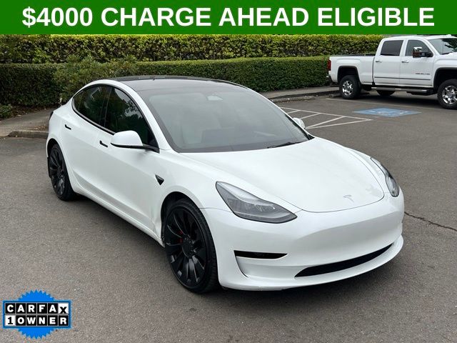 White 2023 Tesla Model 3 Sedan All-Wheel Drive 1-Speed Automatic