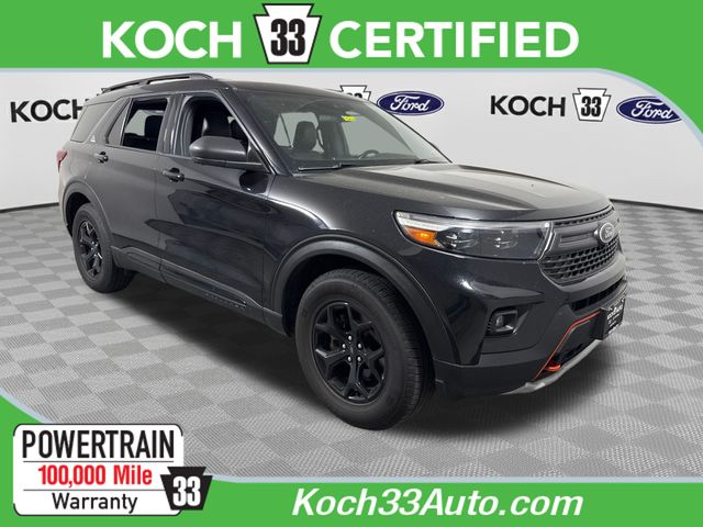 Black Metallic 2022 Ford Explorer SUV / Crossover All-Wheel Drive Automatic