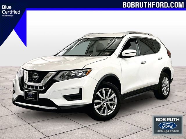 2018 Nissan Rogue SV White at Phil Fitts Ford