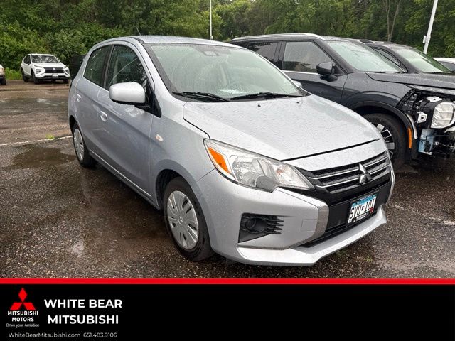 Starlight Silver Metallic 2021 Mitsubishi Mirage ES FWD Hatchback Front-Wheel Drive Continuously Variable Transmission