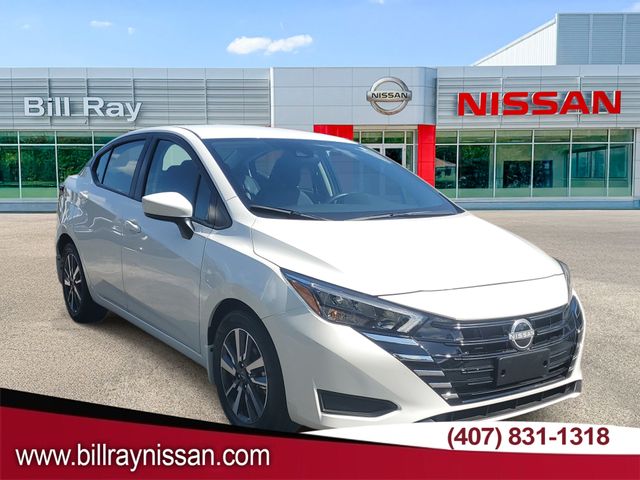 Aspen White 2025 Nissan Versa Sedan Front-Wheel Drive Continuously Variable Transmission
