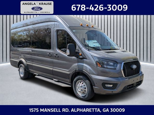 Carbonized Gray Metallic 2026 Ford Transit Passenger 350 HD XLT High Roof Extended LB DRW RWD Van Rear-Wheel Drive
