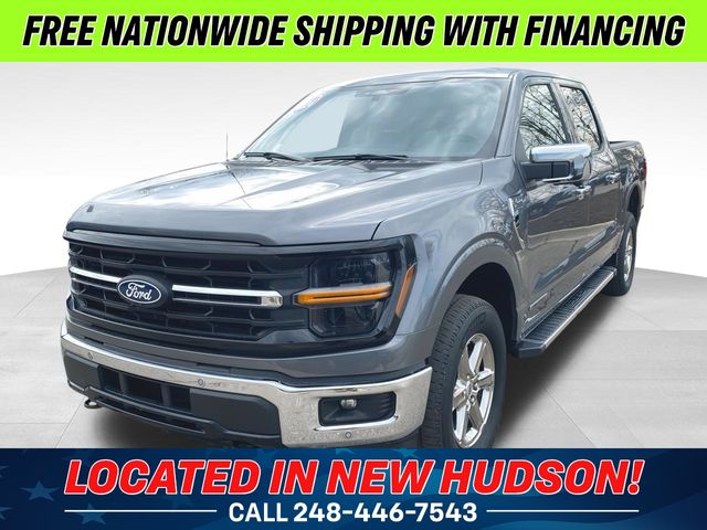 Gray Metallic 2024 Ford F-150 XLT SuperCrew 4WD Pickup Truck Four-Wheel Drive Automatic