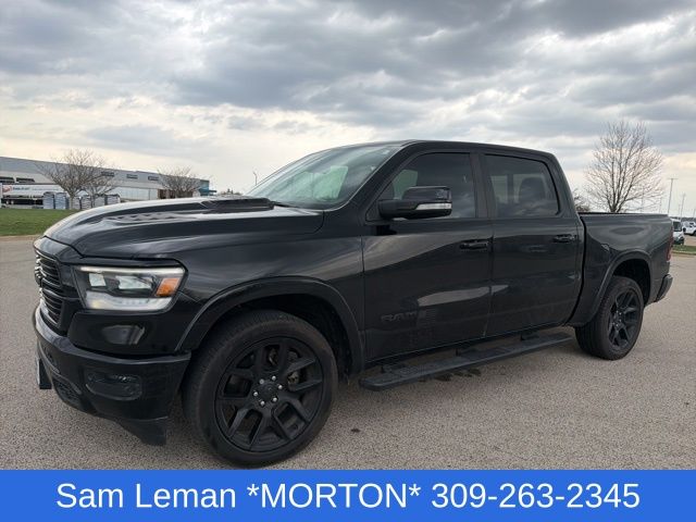 Diamond Black Crystal Pearlcoat 2020 RAM 1500 Laramie Crew Cab 4WD Pickup Truck Four-Wheel Drive 8-Speed Automatic