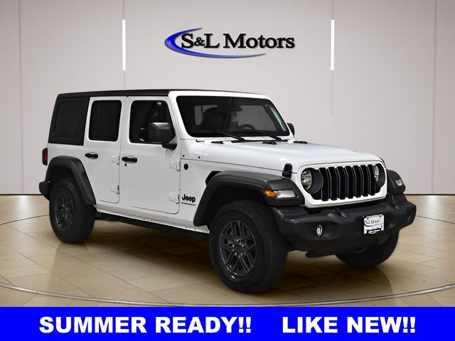 Bright White Clearcoat 2025 Jeep Wrangler Sport S 4-Door 4WD SUV / Crossover Four-Wheel Drive 8-Speed Automatic