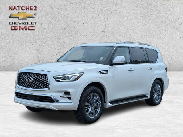 Moonstone White 2024 INFINITI QX80 Luxe RWD SUV / Crossover Rear-Wheel Drive 7-Speed Automatic