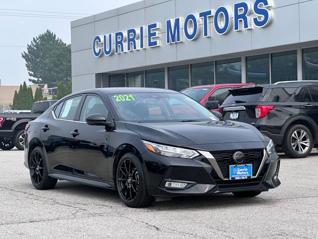 Super Black 2021 Nissan Sentra Sedan Front-Wheel Drive Continuously Variable Transmission