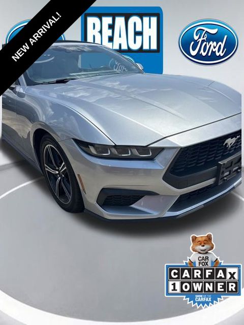 Iconic Silver Metallic 2024 Ford Mustang Convertible Rear-Wheel Drive Automatic