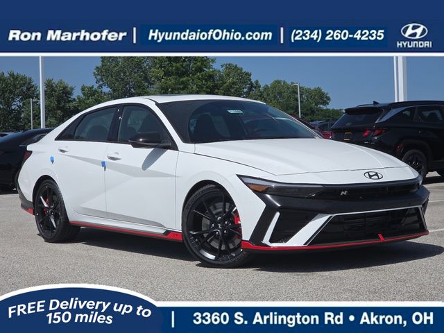 Atlas White 2026 Hyundai Elantra N Sedan Front-Wheel Drive 8-Speed Automatic