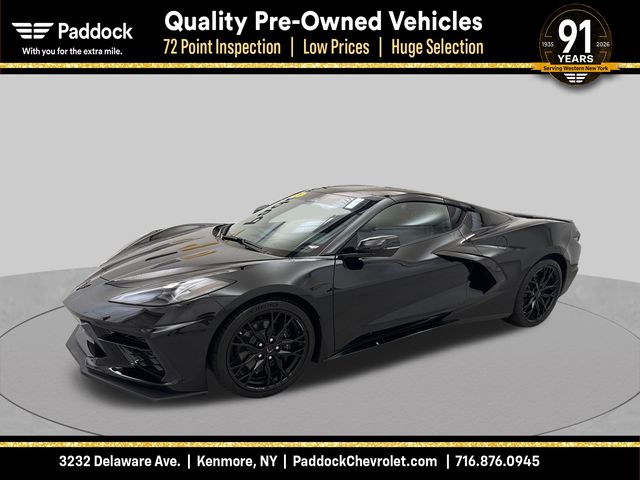 Black 2025 Chevrolet Corvette Coupe Rear-Wheel Drive 8-Speed Dual Clutch
