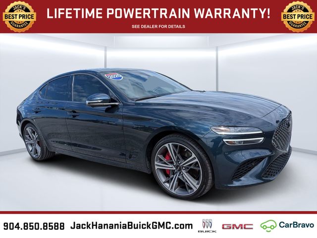 Tasman Blue 2025 Genesis G70 Sedan Rear-Wheel Drive 8-Speed Automatic