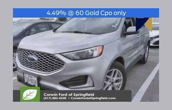 Iconic Silver Metallic 2024 Ford Edge SEL AWD SUV / Crossover All-Wheel Drive 8-Speed Automatic