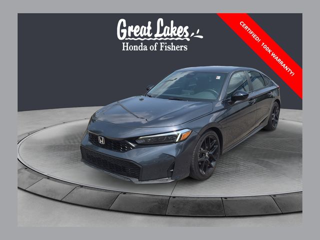Meteorite Gray Metallic 2025 Honda Civic Hatchback Hatchback Front-Wheel Drive Continuously Variable Transmission