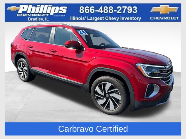 Aurora Red Metallic 2024 Volkswagen Atlas SUV / Crossover All-Wheel Drive 8-Speed Automatic