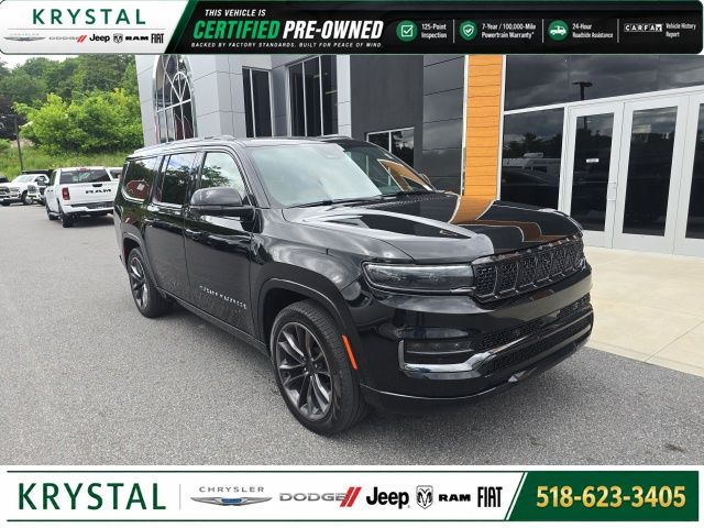 Diamond Black Crystal Pearlcoat 2025 Jeep Grand Wagoneer L SUV / Crossover Four-Wheel Drive 8-Speed Automatic