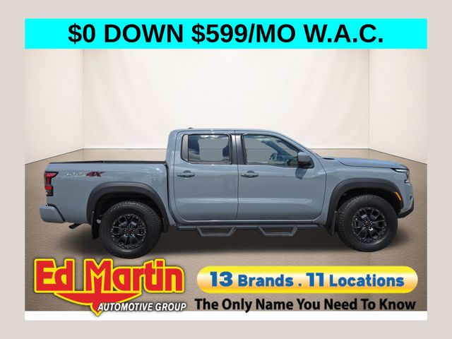 Boulder Gray 2024 Nissan Frontier Pickup Truck Four-Wheel Drive 9-Speed Automatic Overdrive