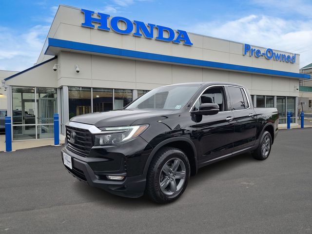 Crystal Black Pearl 2022 Honda Ridgeline Pickup Truck All-Wheel Drive 9-Speed Automatic