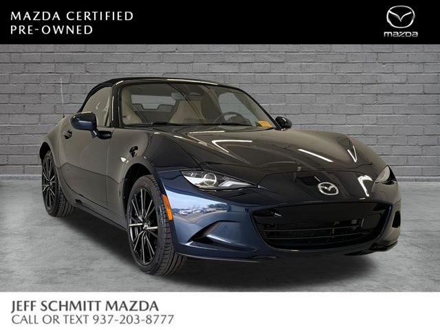 Deep Crystal Blue Mica 2025 Mazda MX-5 Miata Convertible Rear-Wheel Drive 6-Speed Automatic